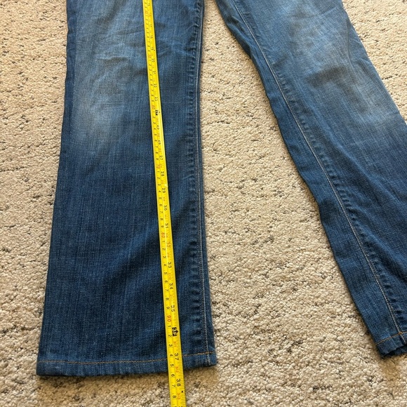 Hudson Jeans size 31 GUC Blue Straight-Leg Denim with Faded Details - Picture 10 of 12